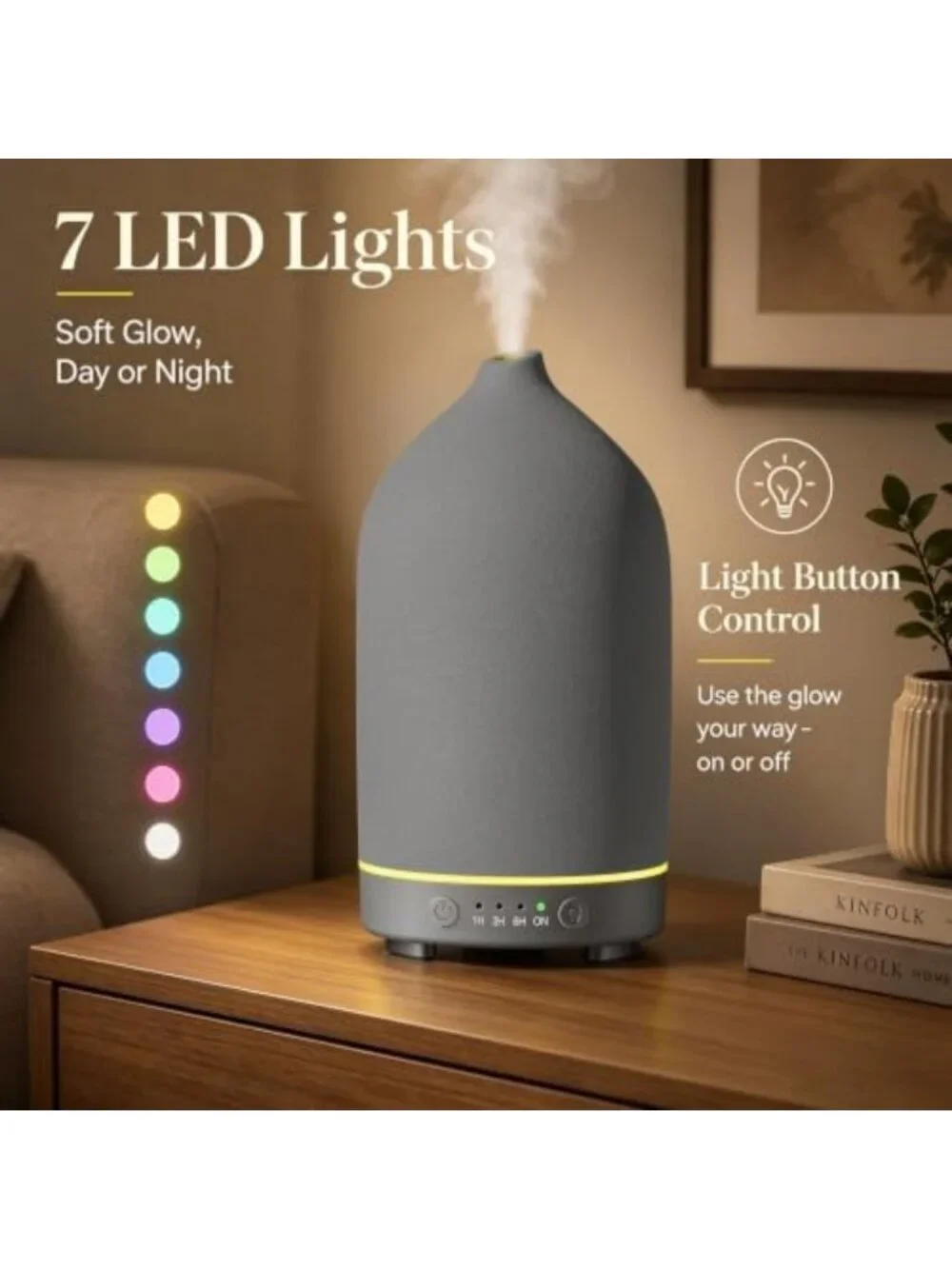 200ML Stone Ceramic Essential Oil Diffuser for Home, Aromatherapy & Relaxation